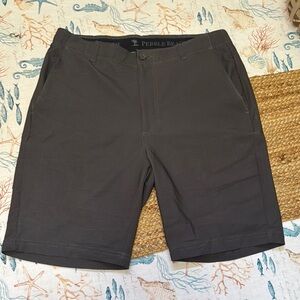 Pebble Beach Gray Flat Front Shorts for Effortless Style